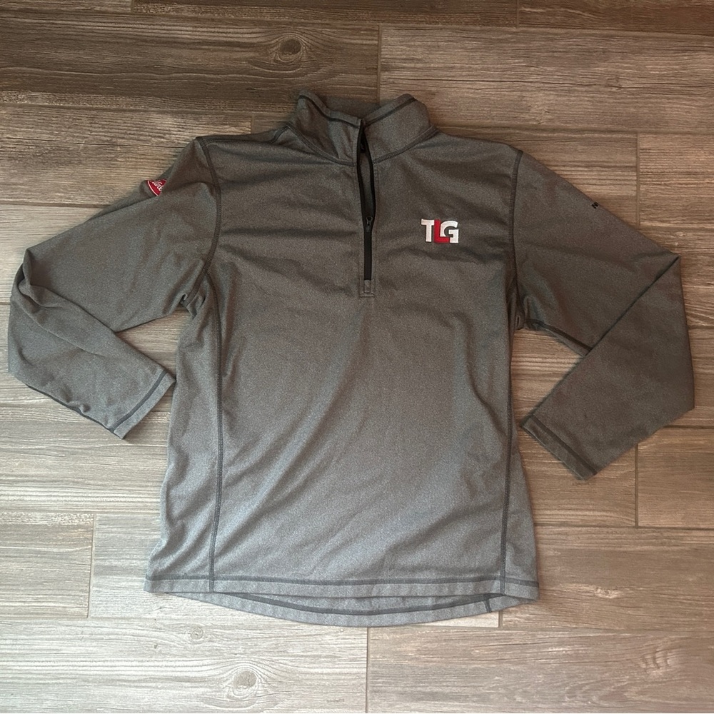 North Face Gray TLG‎ 1/4 Zip Pullover, XL
